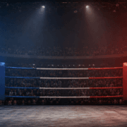 Tío Sam y Karl Marx enfrentan capitalismo y socialismo en un ring