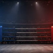Tío Sam y Karl Marx enfrentan capitalismo y socialismo en un ring